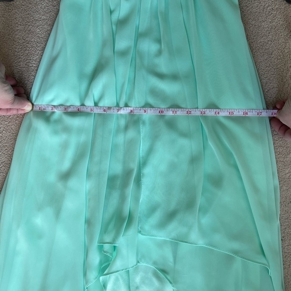 Juno Dress Collection Mint Green High Low Strapless Prom Dress - Picture 5 of 8